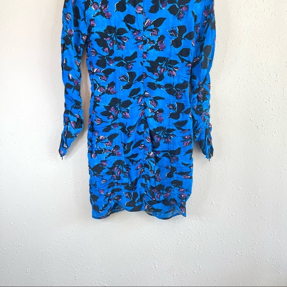 Zara Floral Print Draped Ruched Mini Dress/Sz:XS/NWT - Picture 12 of 13